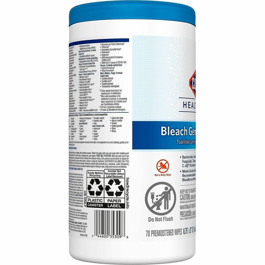 Clorox Healthcare Bleach Germicidal Wipes
