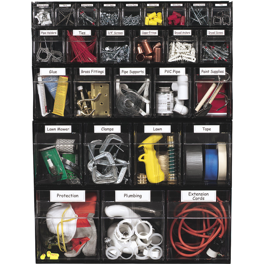 Deflecto Tilt Bin Interlocking Multi-Bin Storage Organizer