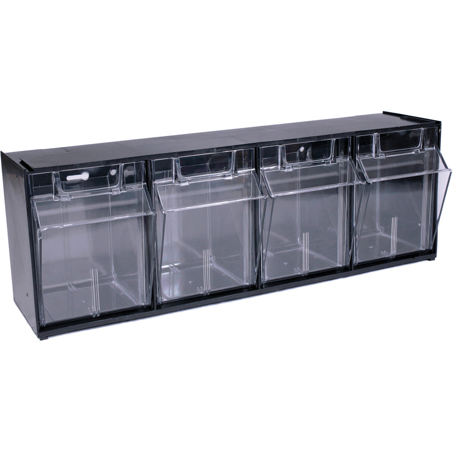 Deflecto Tilt Bin Interlocking Multi-Bin Storage Organizer