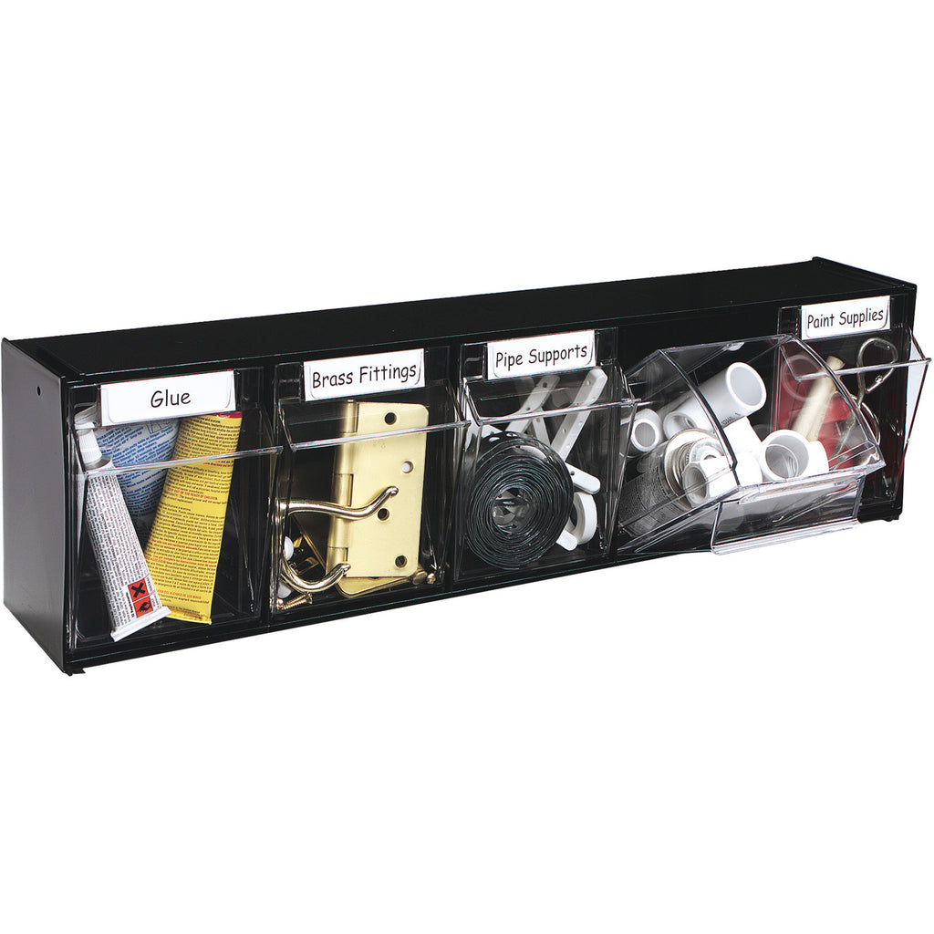 Deflecto Tilt Bin Interlocking Multi-Bin Storage Organizer