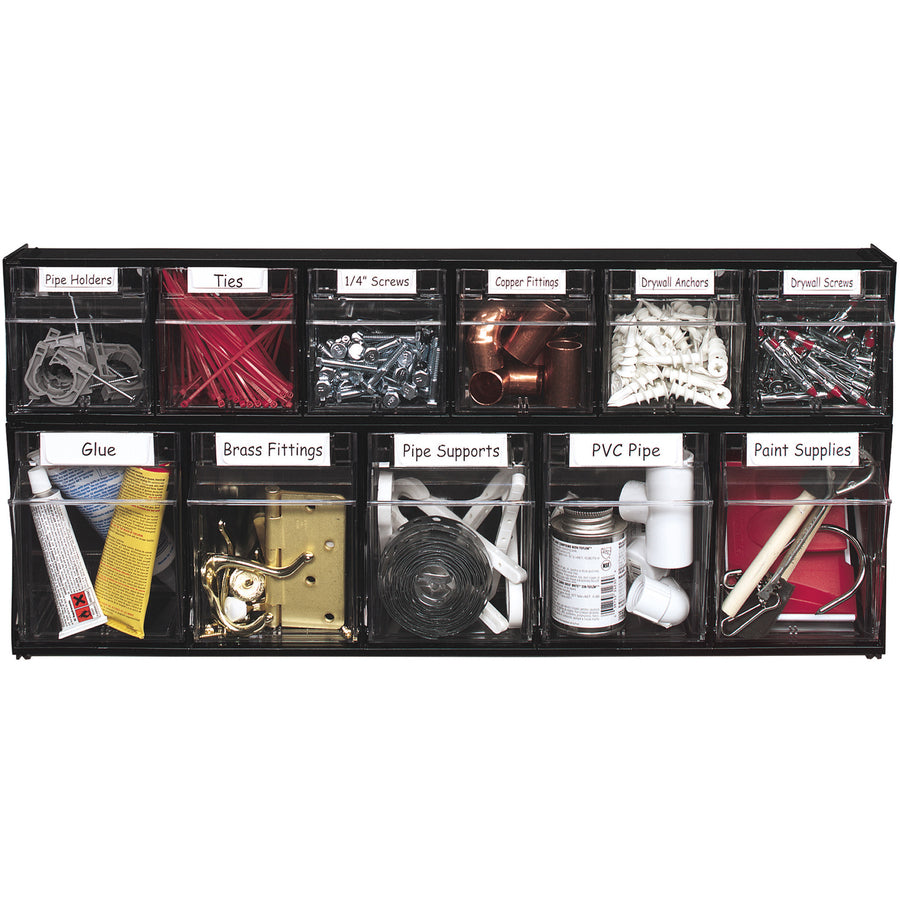 Deflecto Tilt Bin Interlocking Multi-Bin Storage Organizer