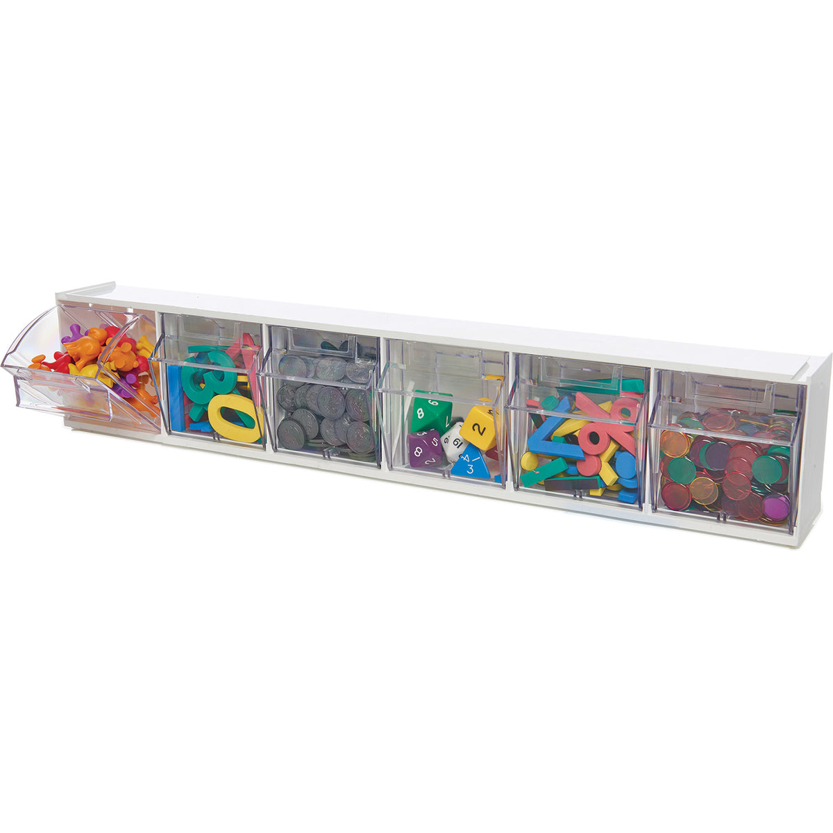 Deflecto Tilt Bin Interlocking Multi-Bin Storage Organizer