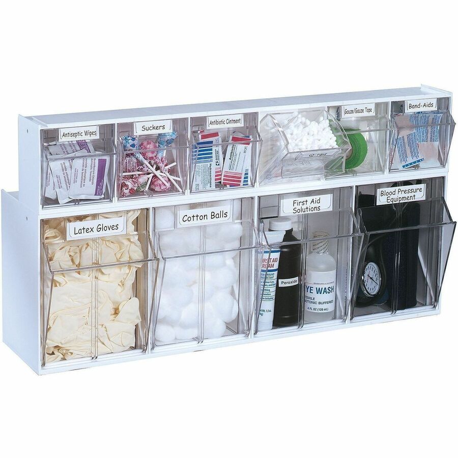 Deflecto Tilt Bin Interlocking Multi-Bin Storage Organizer