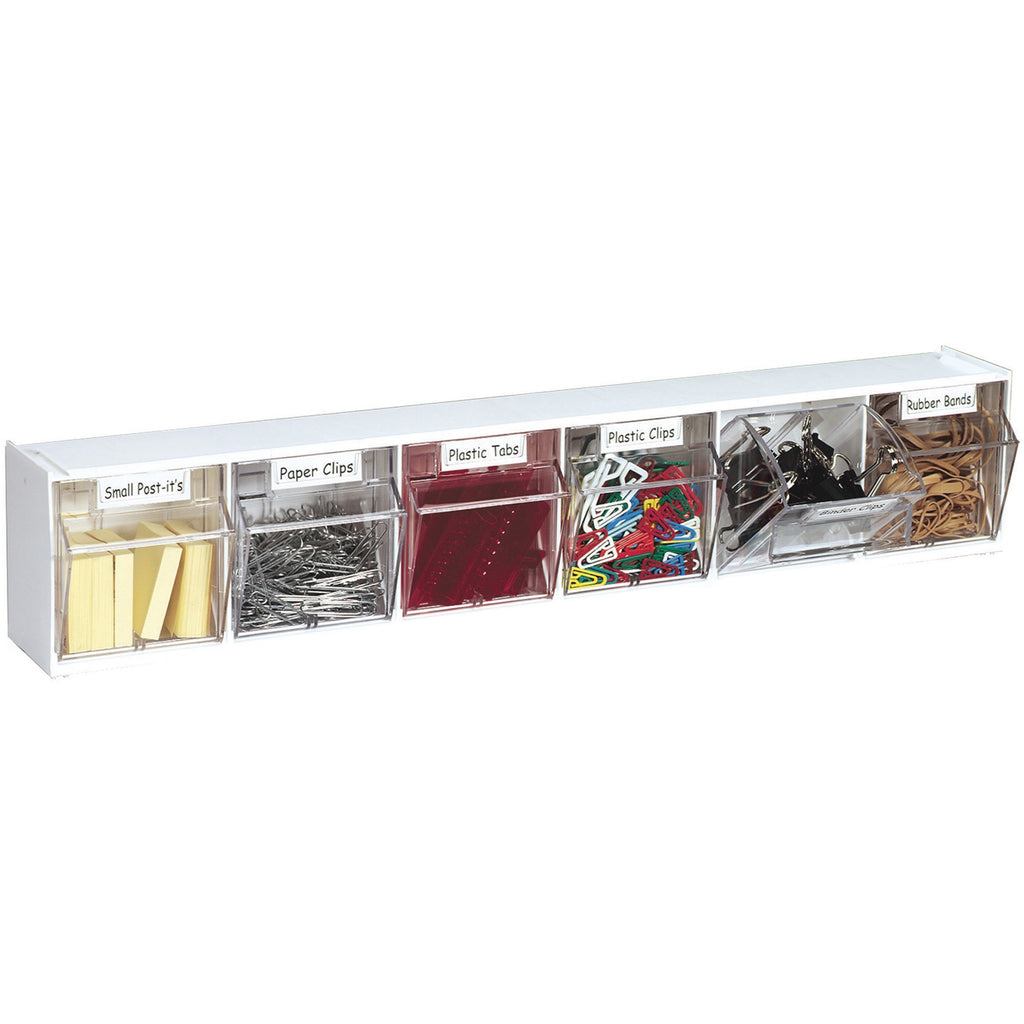 Deflecto Tilt Bin Interlocking Multi-Bin Storage Organizer