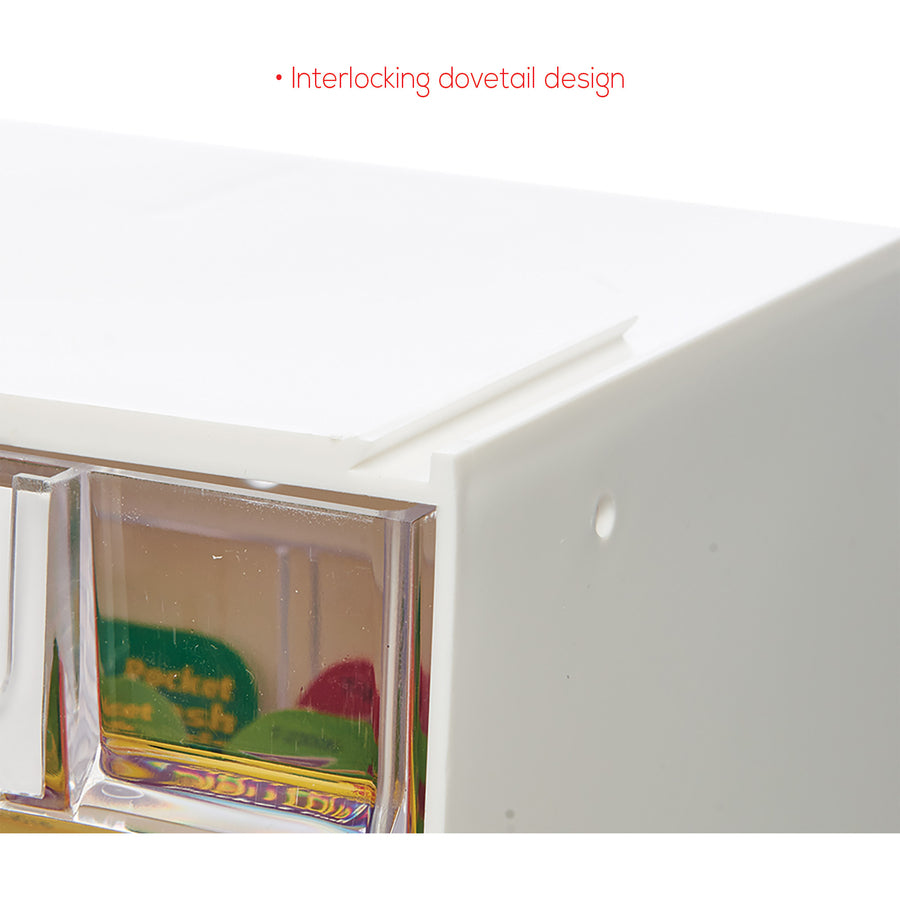Deflecto Tilt Bin Interlocking Multi-Bin Storage Organizer
