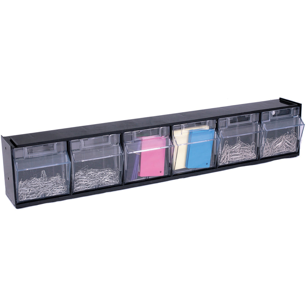 Deflecto Tilt Bin Interlocking Multi-Bin Storage Organizer