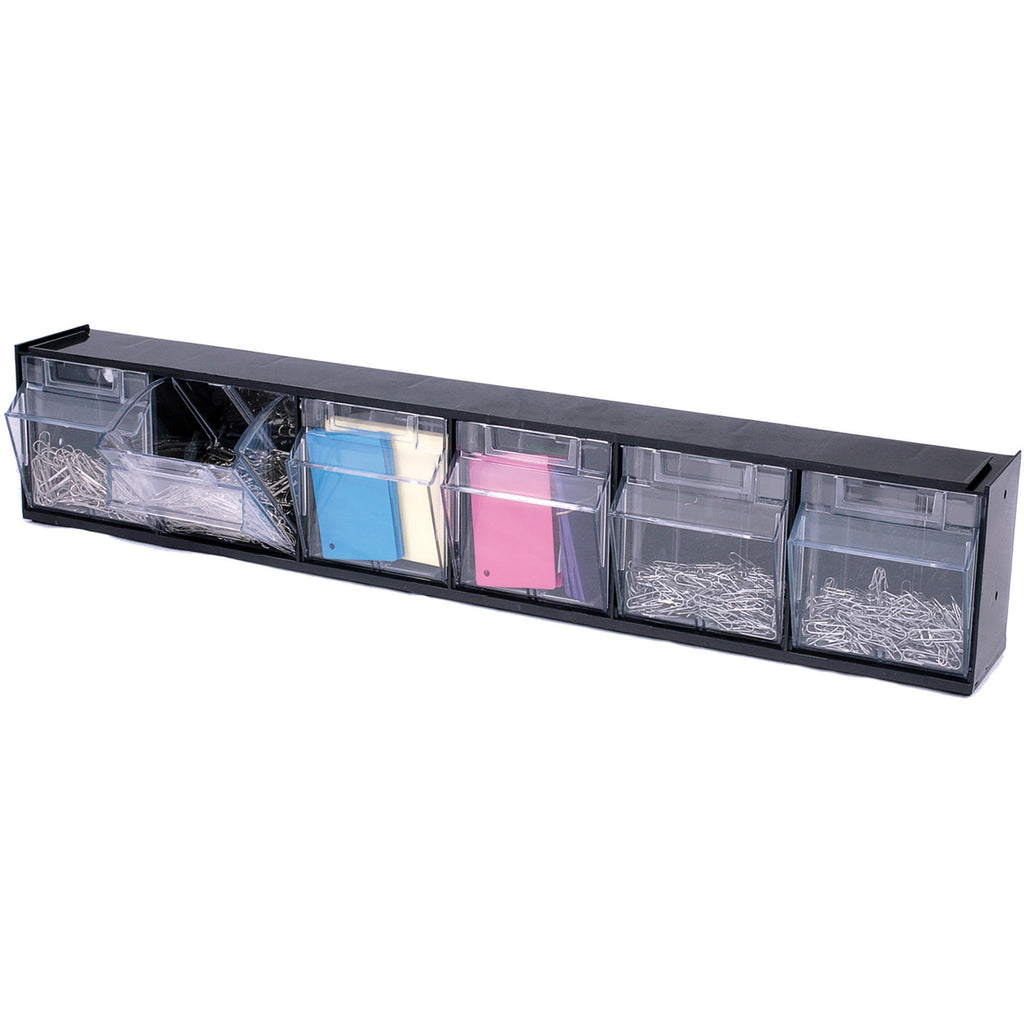 Deflecto Tilt Bin Interlocking Multi-Bin Storage Organizer