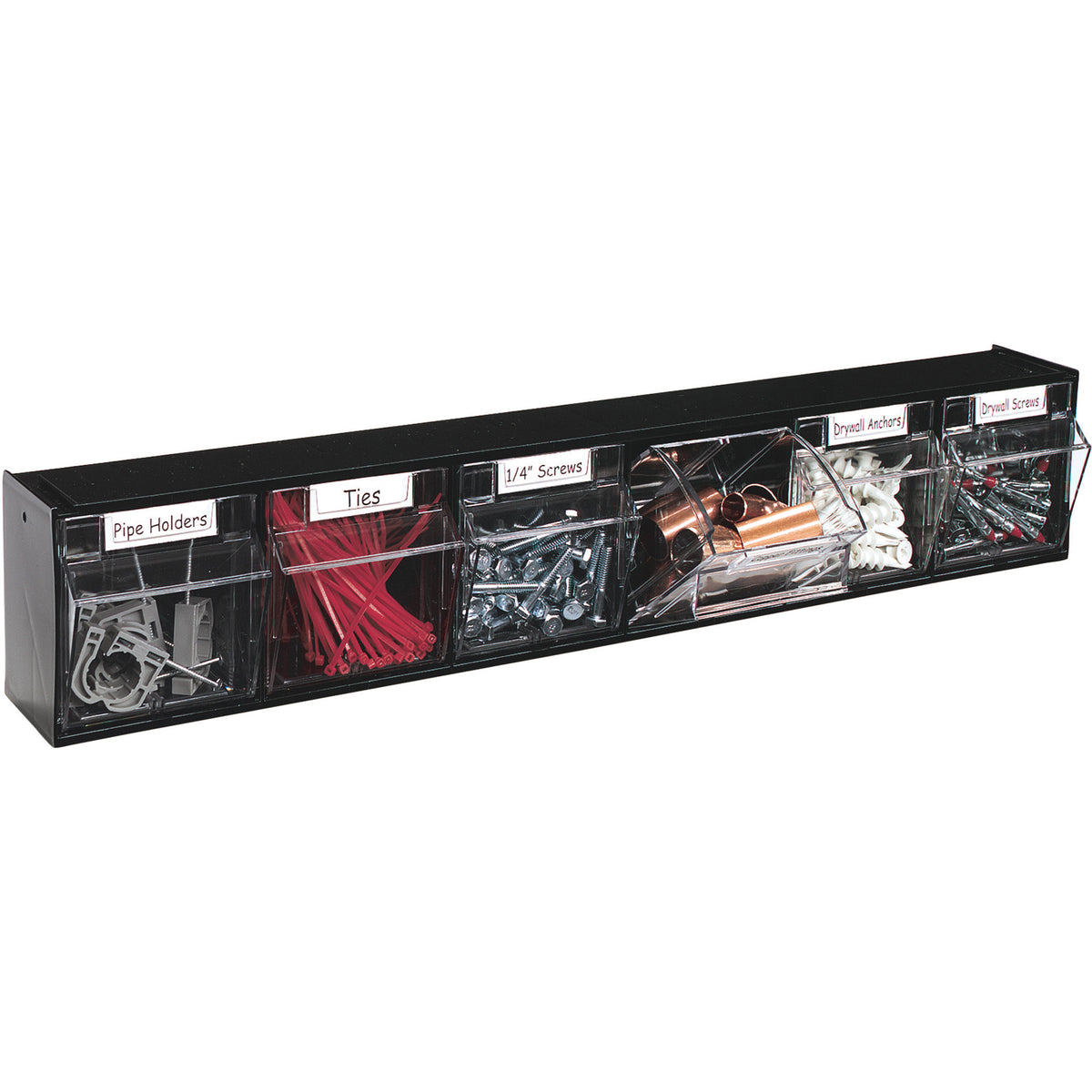 Deflecto Tilt Bin Interlocking Multi-Bin Storage Organizer