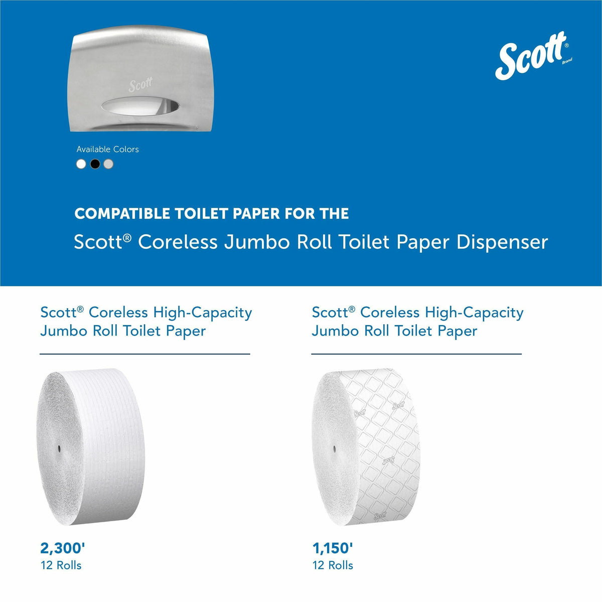 Scott Pro Coreless Jumbo Roll Toilet Paper Dispenser