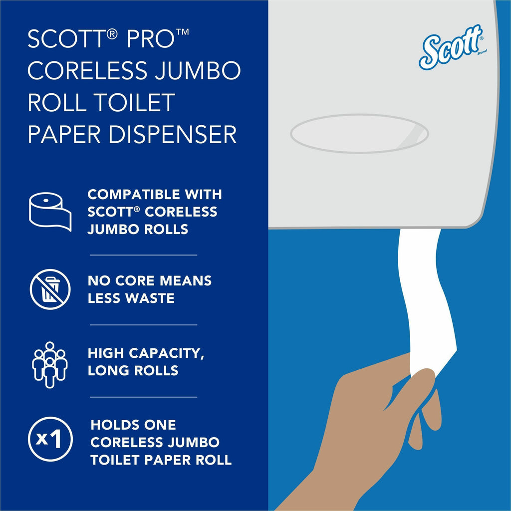 Scott Pro Coreless Jumbo Roll Toilet Paper Dispenser