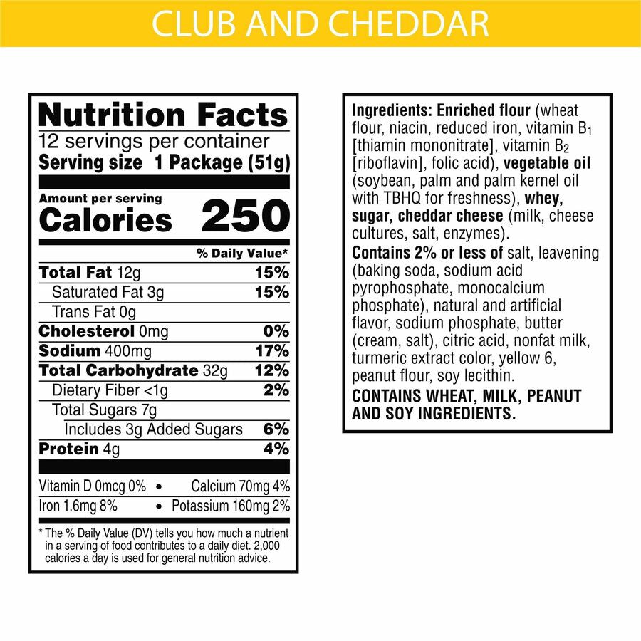 Keebler Club & Cheddar Sandwich Crackers