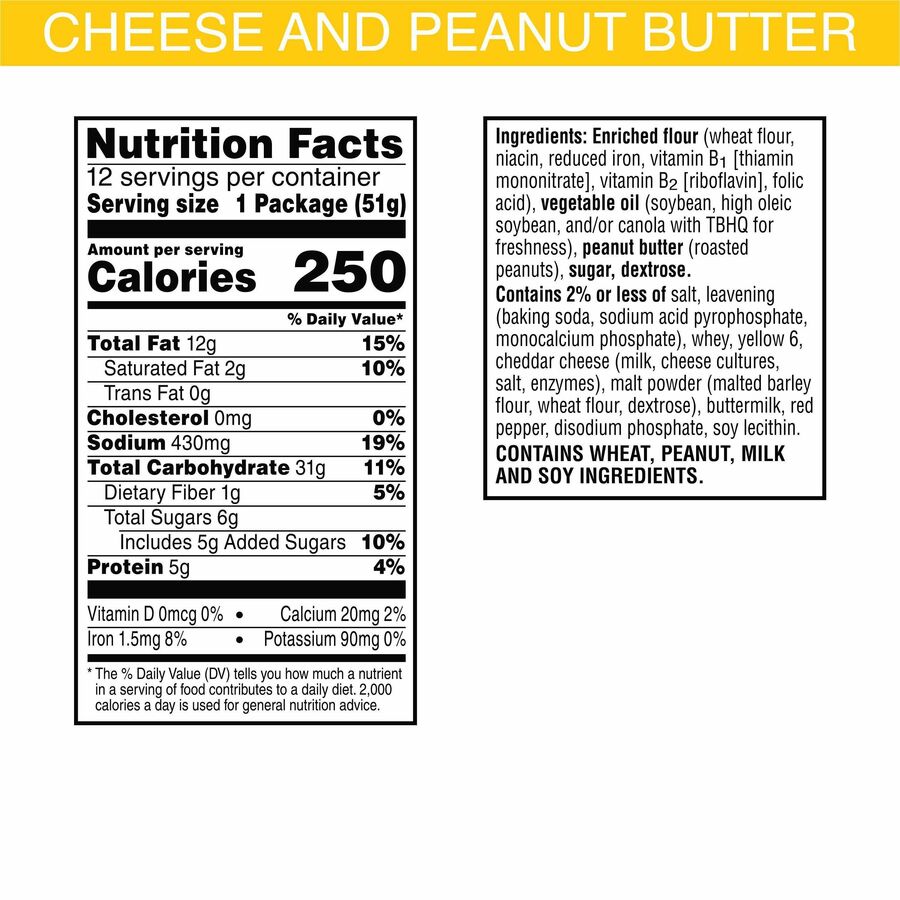 Keebler Cheese & Peanut Butter Sandwich Crackers