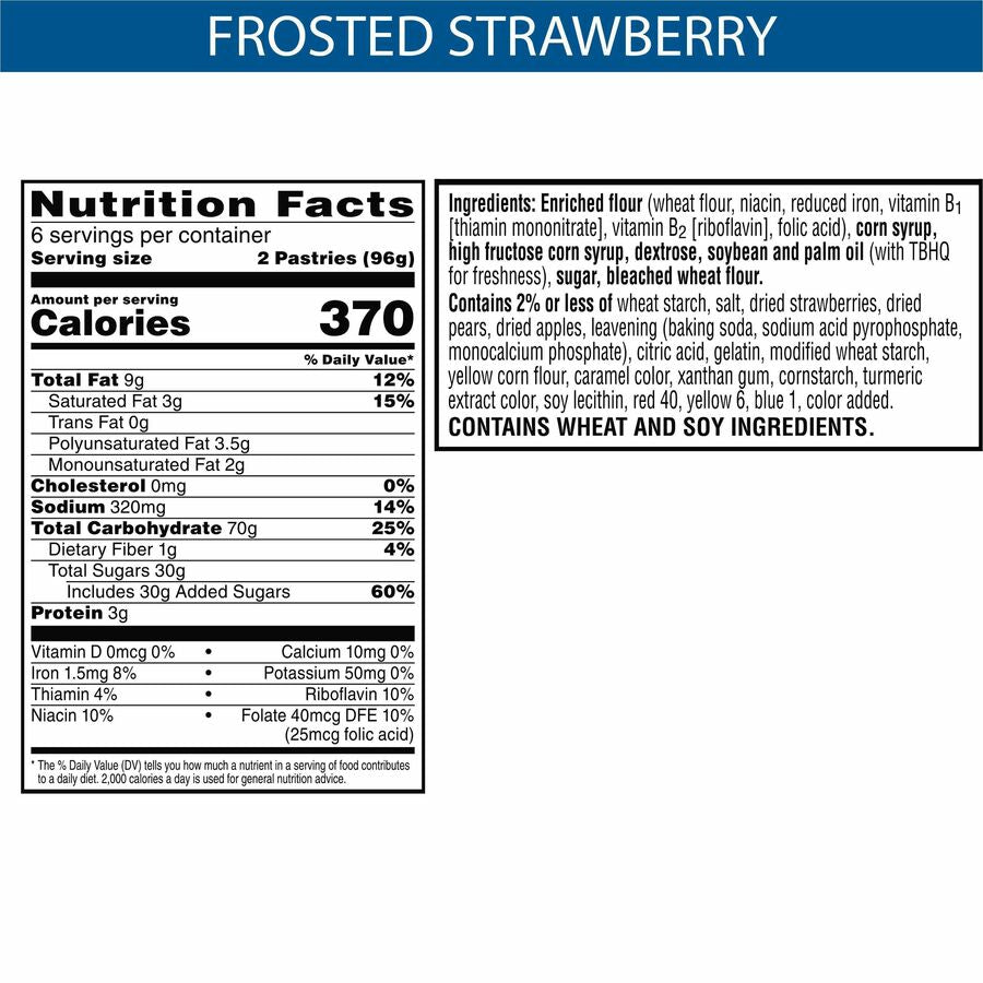 Pop Tarts Frosted Strawberry Toaster Pastries