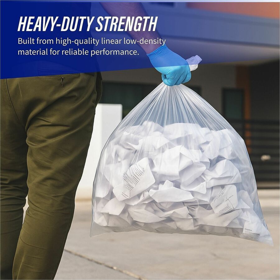 Genuine Joe Clear Trash Can Liners