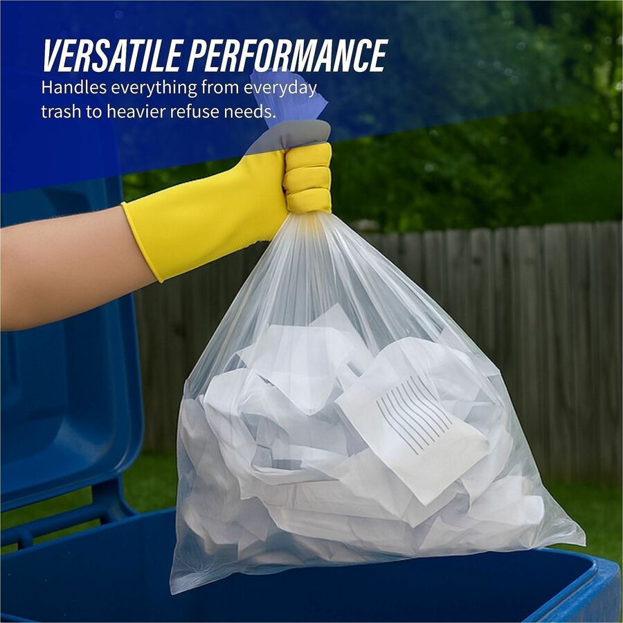 Genuine Joe Clear Trash Can Liners