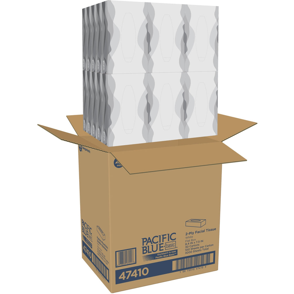Envision Flat Box Facial Tissue
