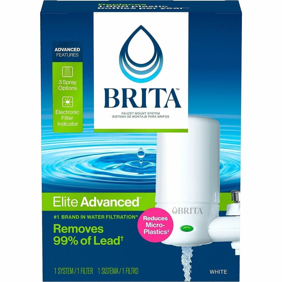 Brita Faucet Mount System with 1 Elite Advanced Replacement Filter