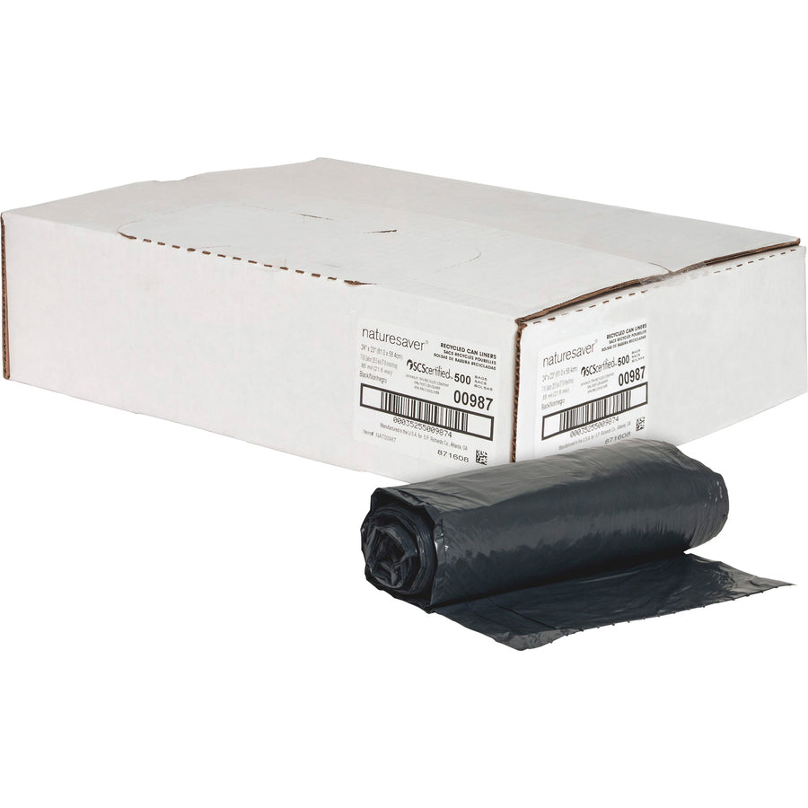 Nature Saver Black Low-density Recycled Can Liners