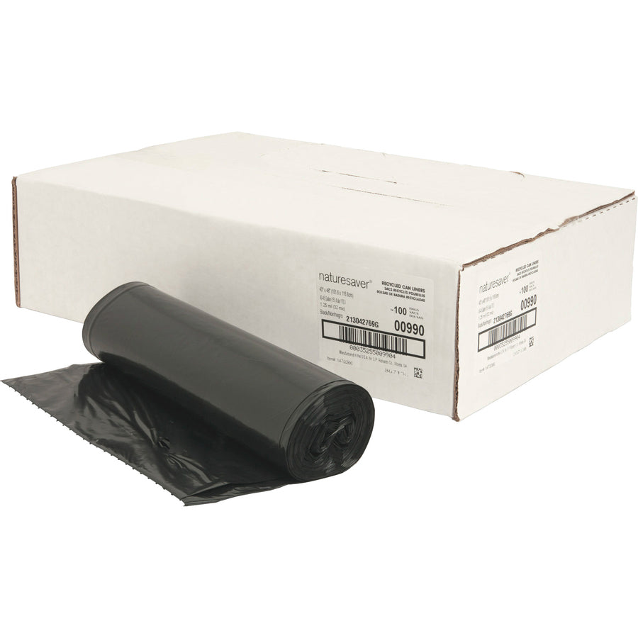 Nature Saver Black Low-density Recycled Can Liners