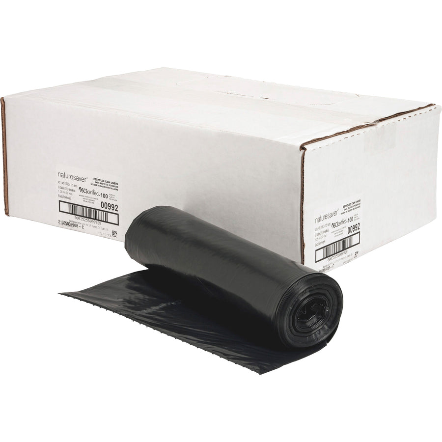 Nature Saver Black Low-density Recycled Can Liners