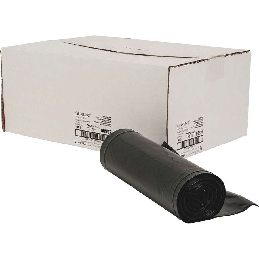 Nature Saver Black Low-density Recycled Can Liners