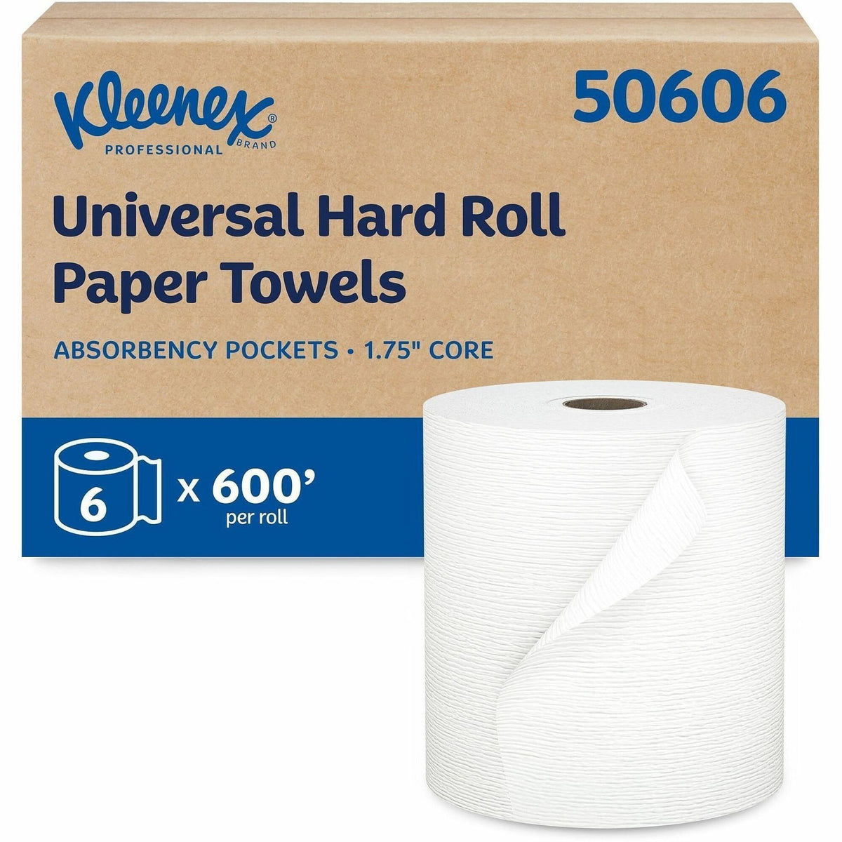 Kleenex Hard Roll Paper Towels with Premium Absorbency Pockets