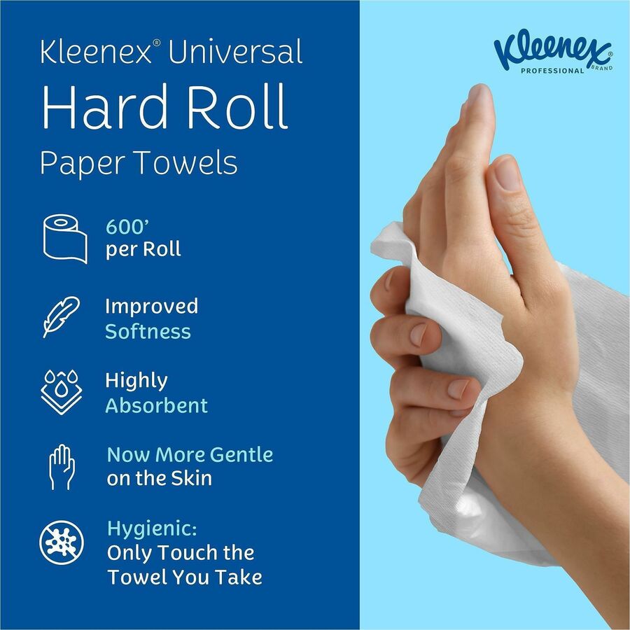 Kleenex Hard Roll Paper Towels with Premium Absorbency Pockets