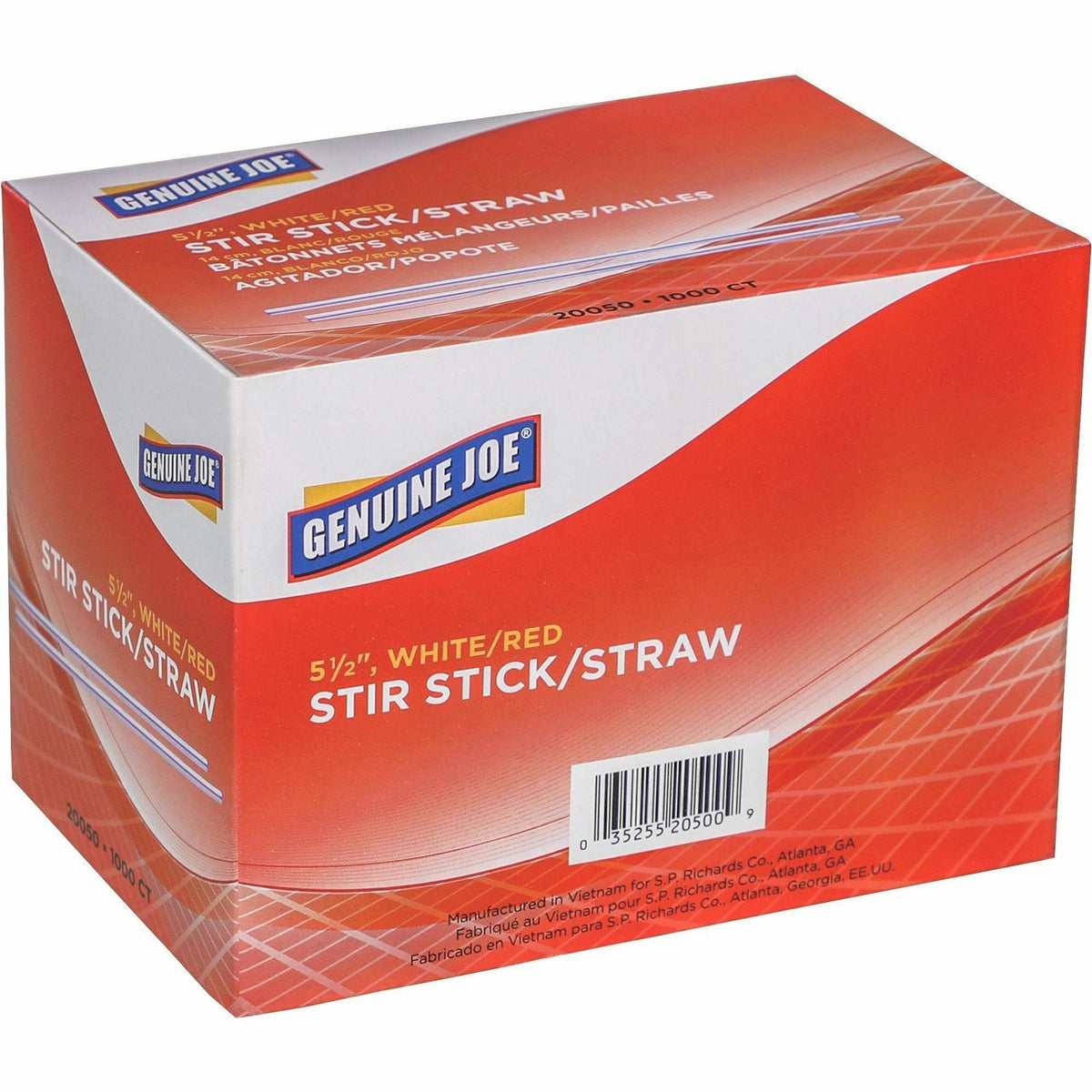 Genuine Joe 5-1/2" Plastic Stir Stick/Straws