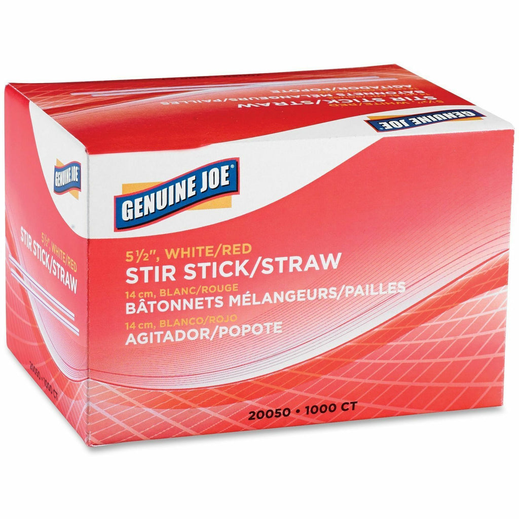 Genuine Joe 5-1/2" Plastic Stir Stick/Straws