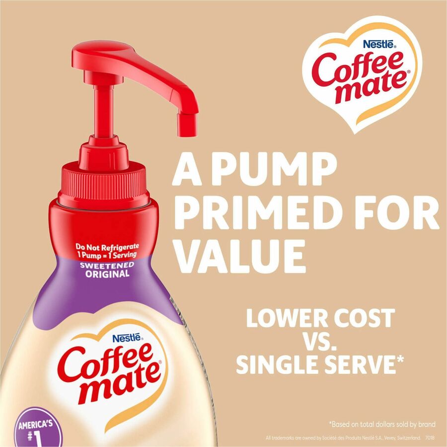 Coffee mate Sweetened Original Liquid Concentrate Coffee Creamer - Pump Bottle