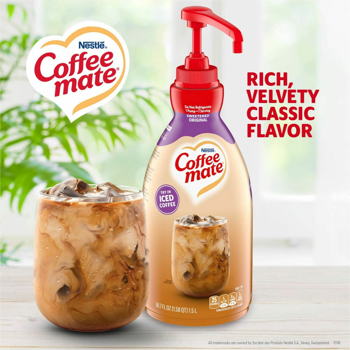 Coffee mate Sweetened Original Liquid Concentrate Coffee Creamer - Pump Bottle