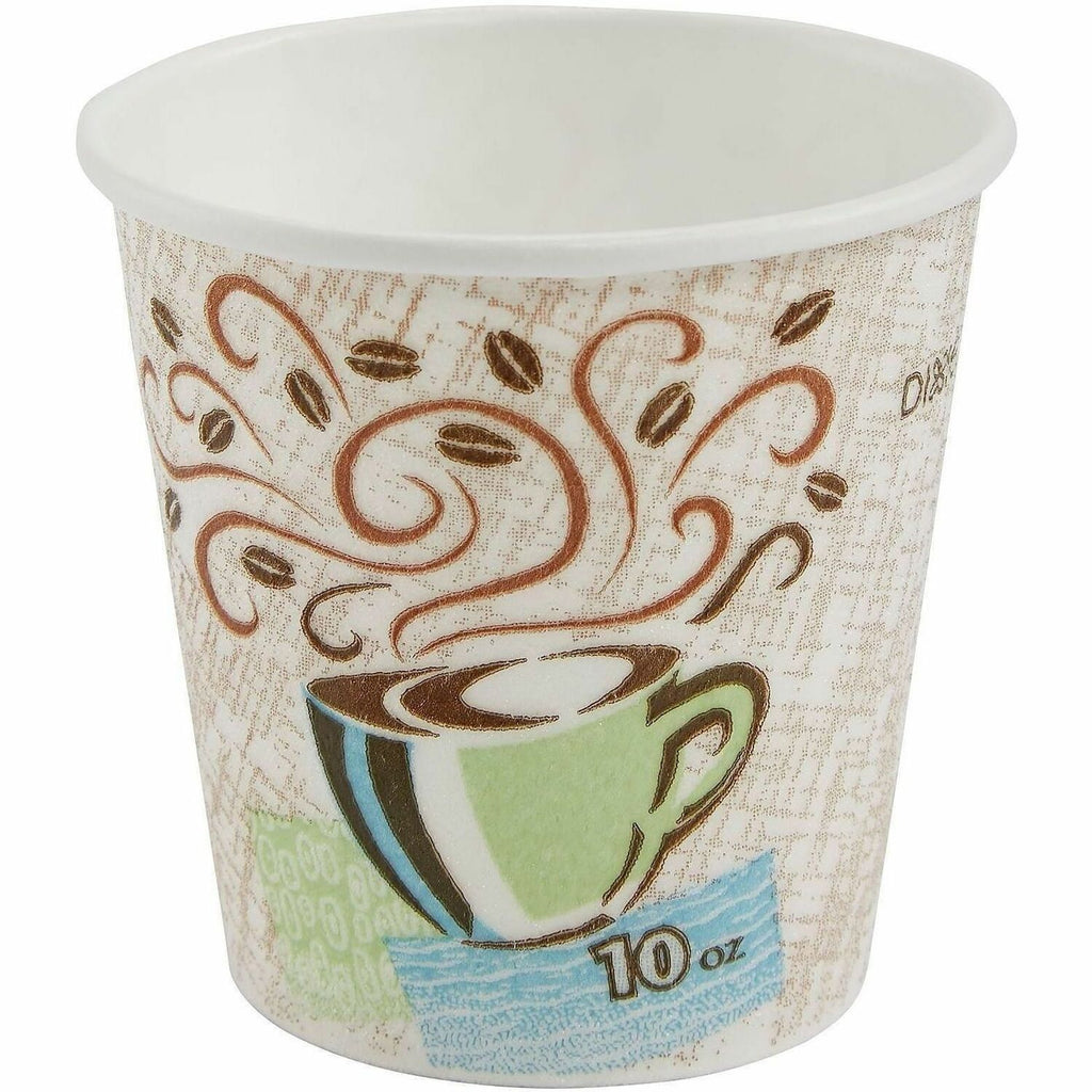 Dixie PerfecTouch 10 oz Insulated Paper Hot Coffee Cups by GP Pro