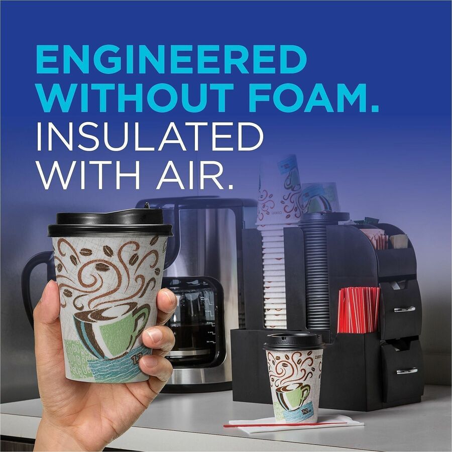Dixie PerfecTouch 10 oz Insulated Paper Hot Coffee Cups by GP Pro