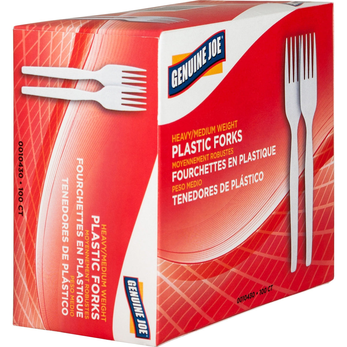 Genuine Joe Medium-Heavyweight Plastic Forks