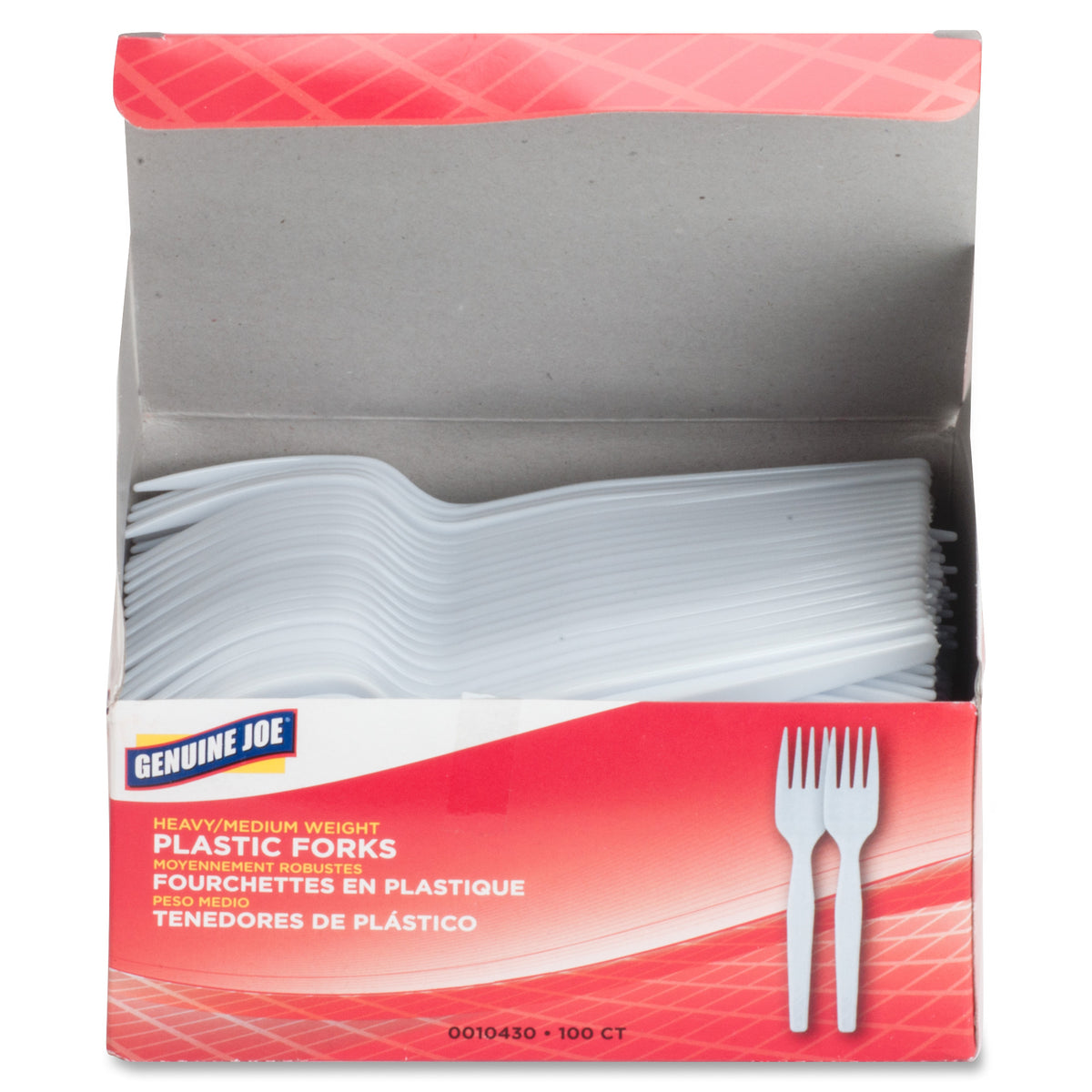 Genuine Joe Medium-Heavyweight Plastic Forks