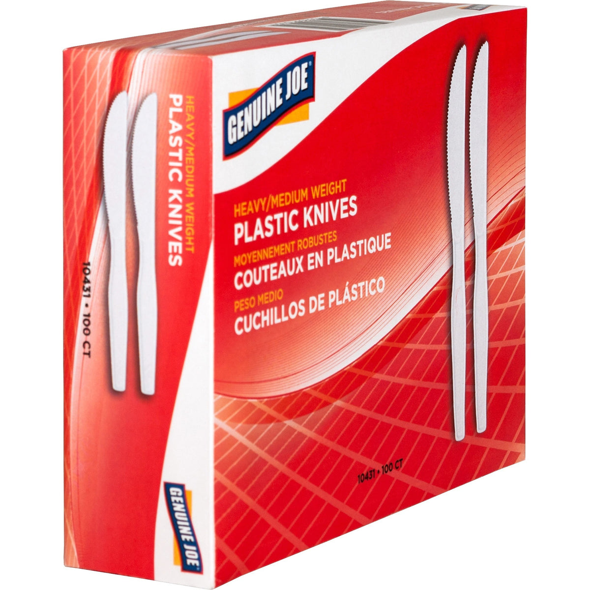Genuine Joe Medium-Heavyweight Plastic Knives