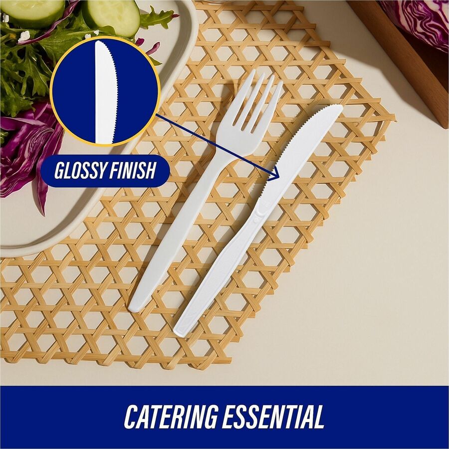 Genuine Joe Medium-Heavyweight Plastic Knives
