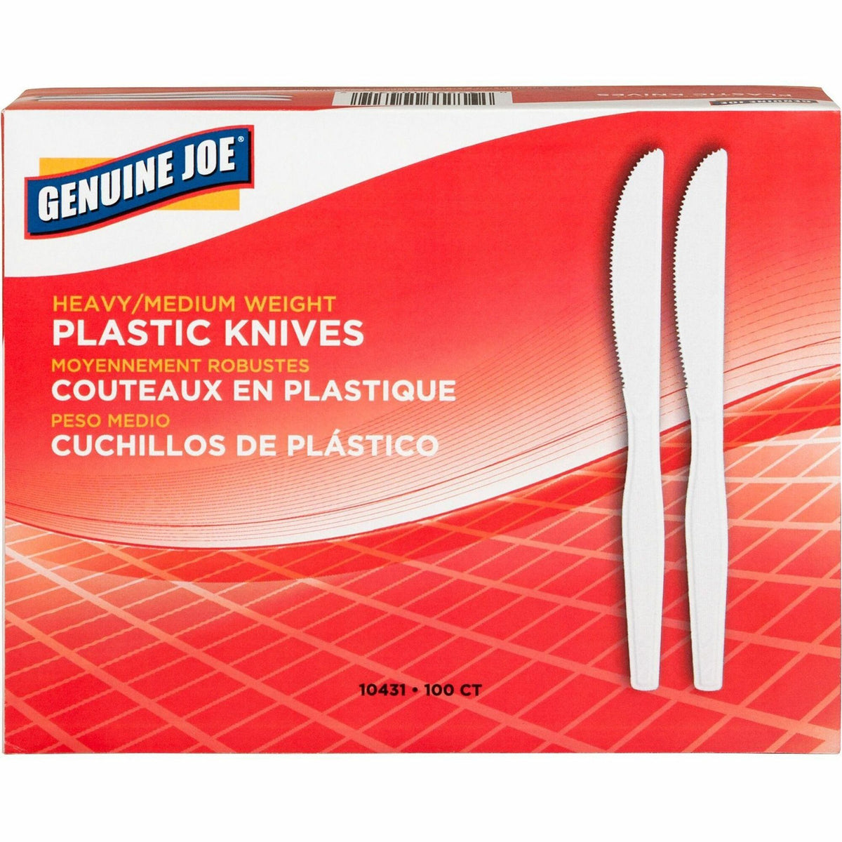 Genuine Joe Medium-Heavyweight Plastic Knives