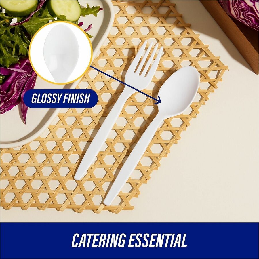 Genuine Joe Medium-Heavyweight Plastic Spoons