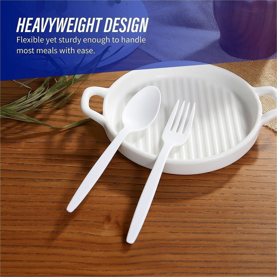 Genuine Joe Medium-Heavyweight Plastic Spoons