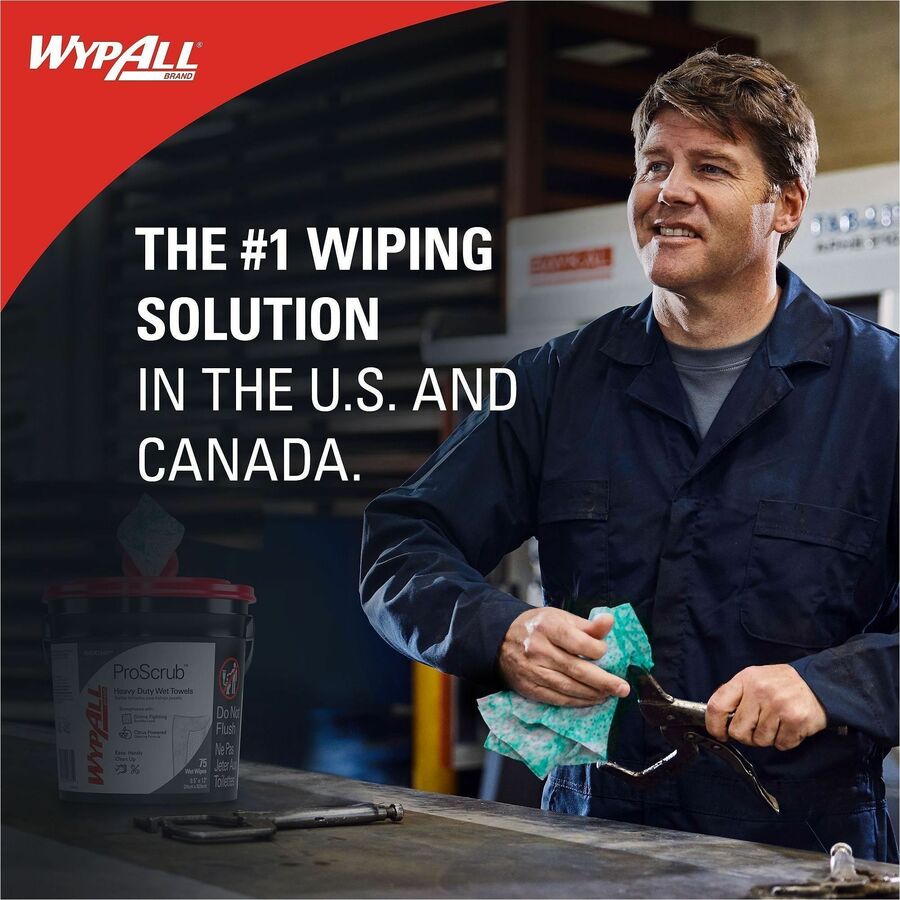 Wypall PowerClean ProScrub Heavy Duty Wet Towels