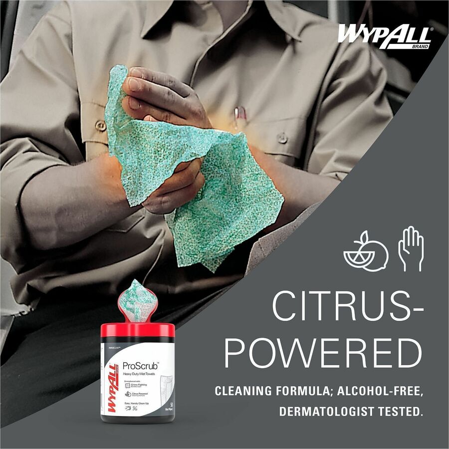 Wypall PowerClean ProScrub Heavy Duty Wet Towels