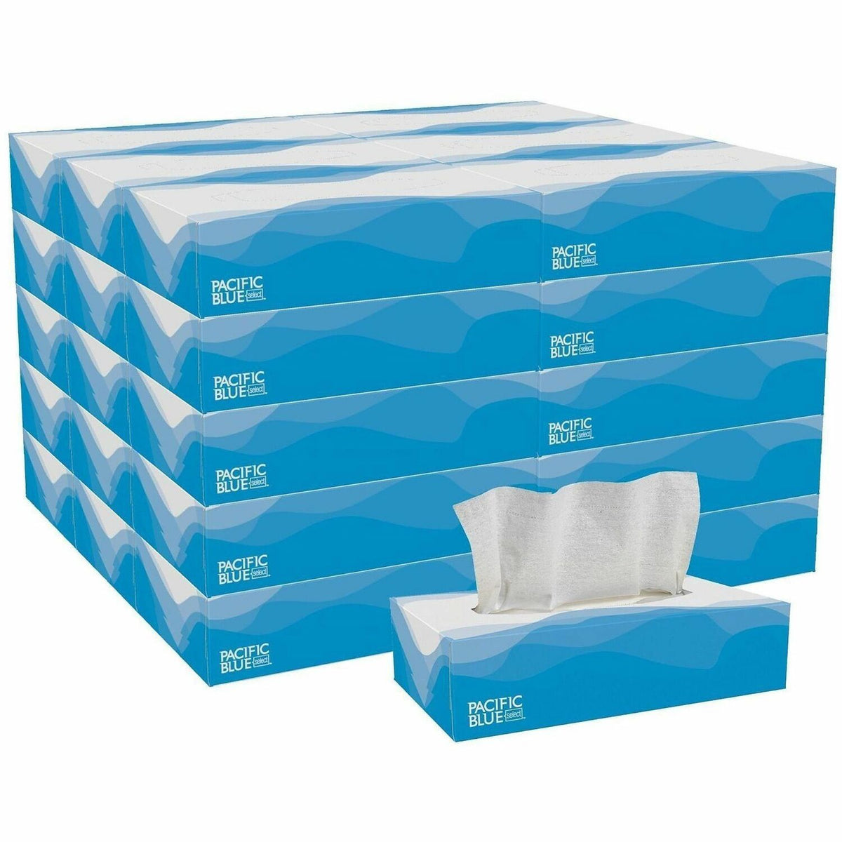 Pacific Blue Select Facial Tissue by GP Pro - Flat Box
