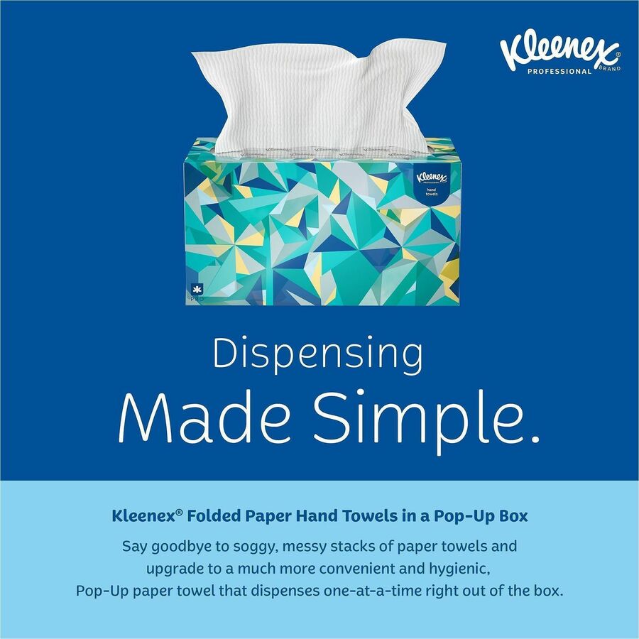 Kleenex Hand Towels with Premium Absorbency Pockets in a Pop-Up Box