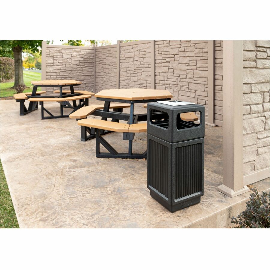 Safco Recessed Panels Waste Receptacle