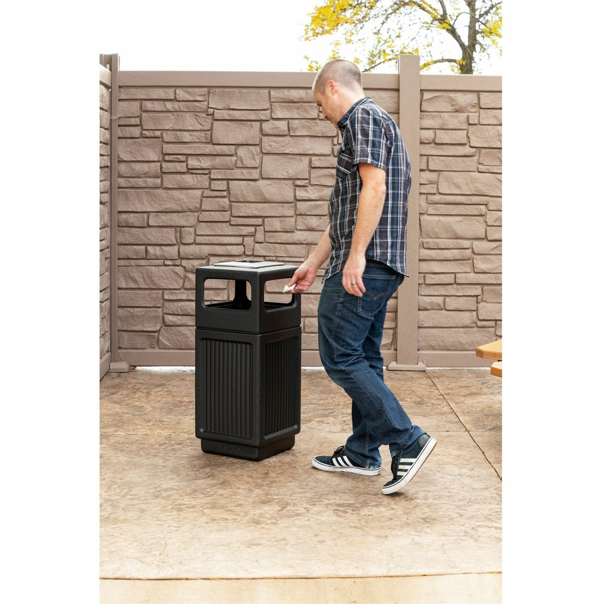 Safco Recessed Panels Waste Receptacle