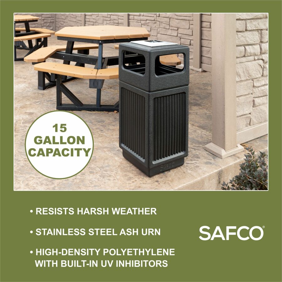 Safco Recessed Panels Waste Receptacle