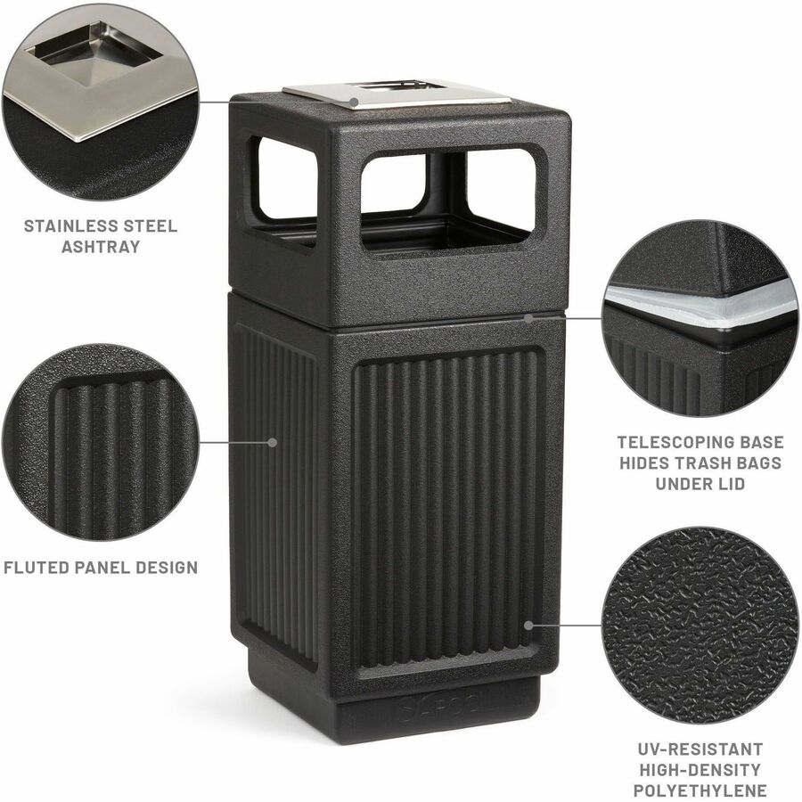 Safco Recessed Panels Waste Receptacle