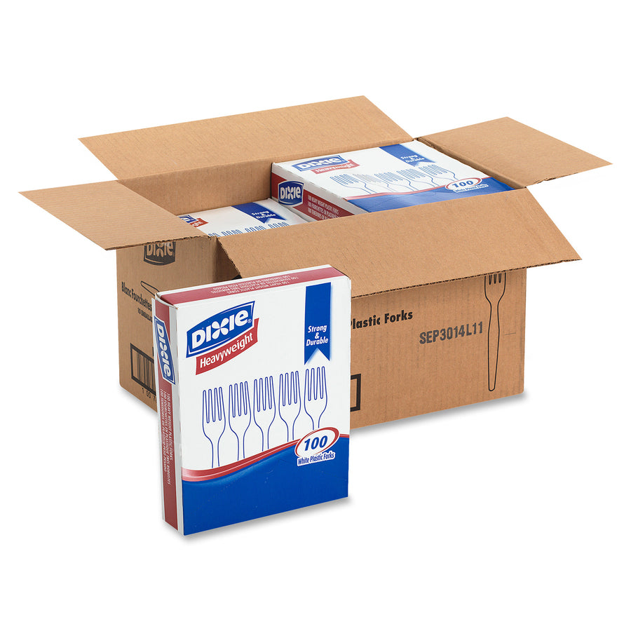 Dixie Heavyweight Disposable Forks Grab-N-Go by GP Pro
