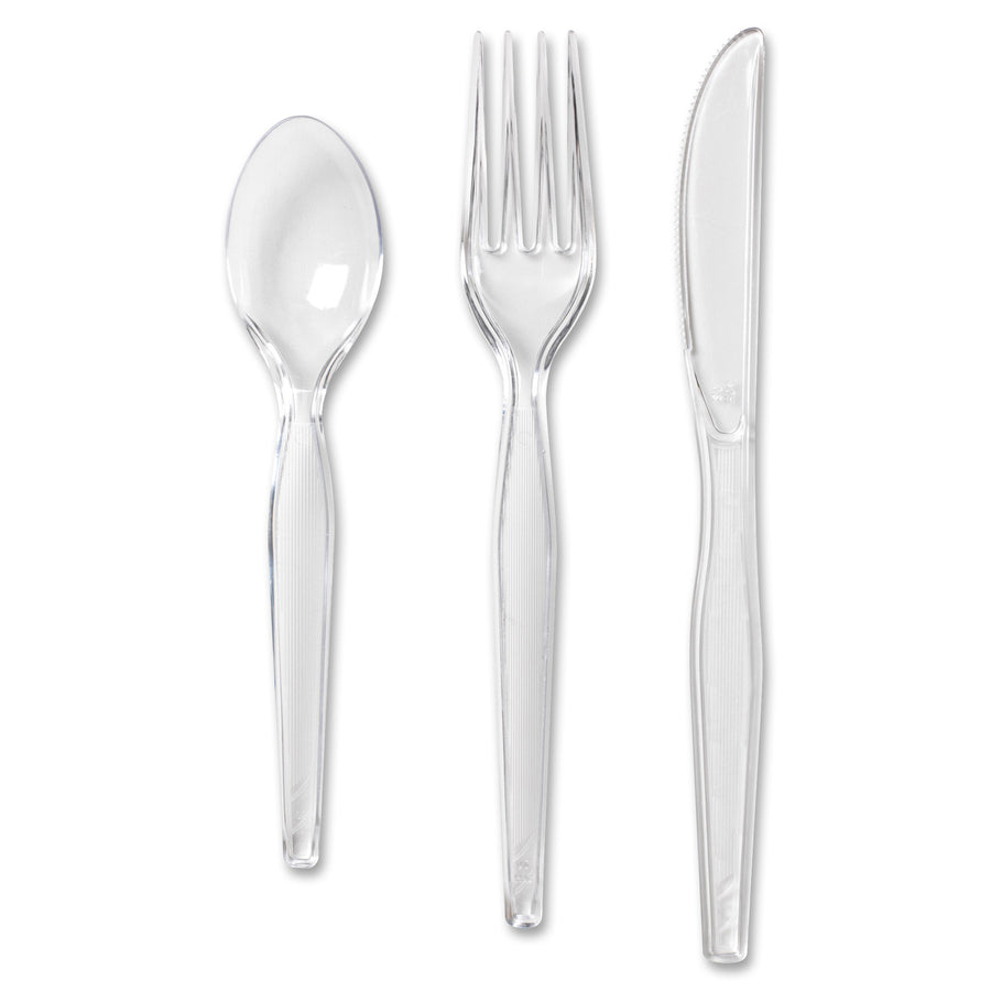 Dixie Heavyweight Disposable Forks, Knives & Teaspoons Keeper Pack Grab-N-Go by GP Pro